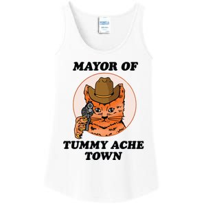 Mayor Of Tummy Ache Town Ladies Essential Tank