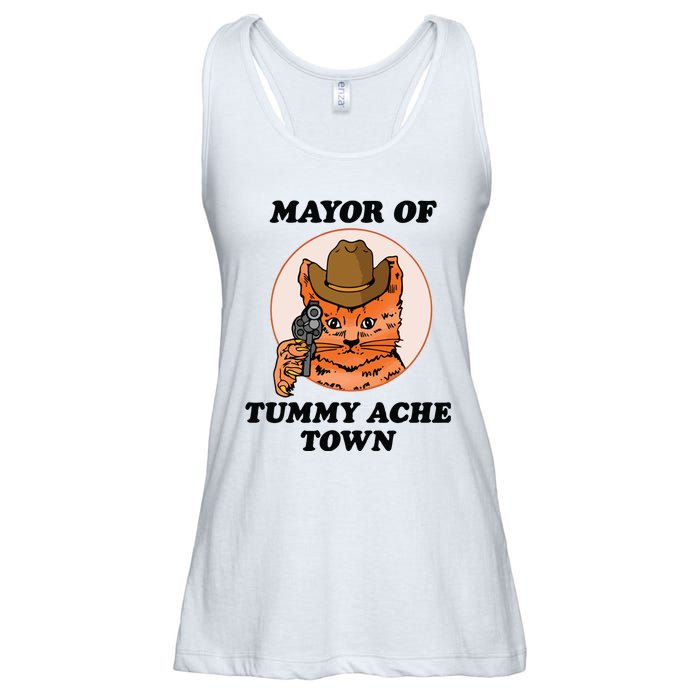 Mayor Of Tummy Ache Town Ladies Essential Flowy Tank