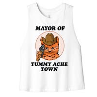 Mayor Of Tummy Ache Town Women's Racerback Cropped Tank