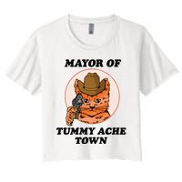 Mayor Of Tummy Ache Town Women's Crop Top Tee