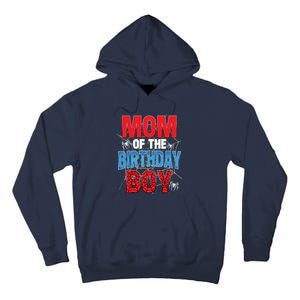 Mom Of The Birthday Boy Matching Family Spider Web Tall Hoodie