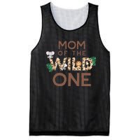 Mom Of The Wild One Animal Safari 1st Birthday Theme Family Mesh Reversible Basketball Jersey Tank