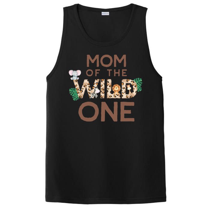 Mom Of The Wild One Animal Safari 1st Birthday Theme Family PosiCharge Competitor Tank