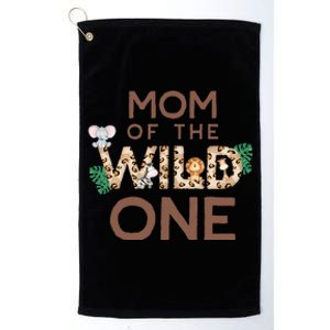 Mom Of The Wild One Animal Safari 1st Birthday Theme Family Platinum Collection Golf Towel