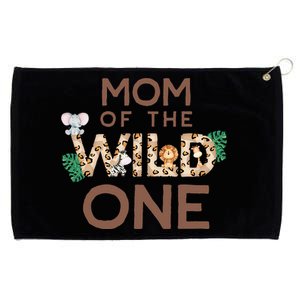 Mom Of The Wild One Animal Safari 1st Birthday Theme Family Grommeted Golf Towel