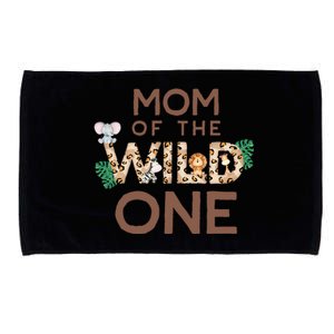 Mom Of The Wild One Animal Safari 1st Birthday Theme Family Microfiber Hand Towel