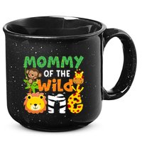 Mommy Of The Wild One Zoo Theme Bday Safari Jungle Animals 15oz Campfire Ceramic Mug