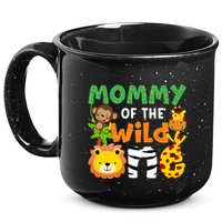 Mommy Of The Wild One Zoo Theme Bday Safari Jungle Animals 15oz Campfire Ceramic Mug
