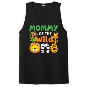 Mommy Of The Wild One Zoo Theme Bday Safari Jungle Animals PosiCharge Competitor Tank