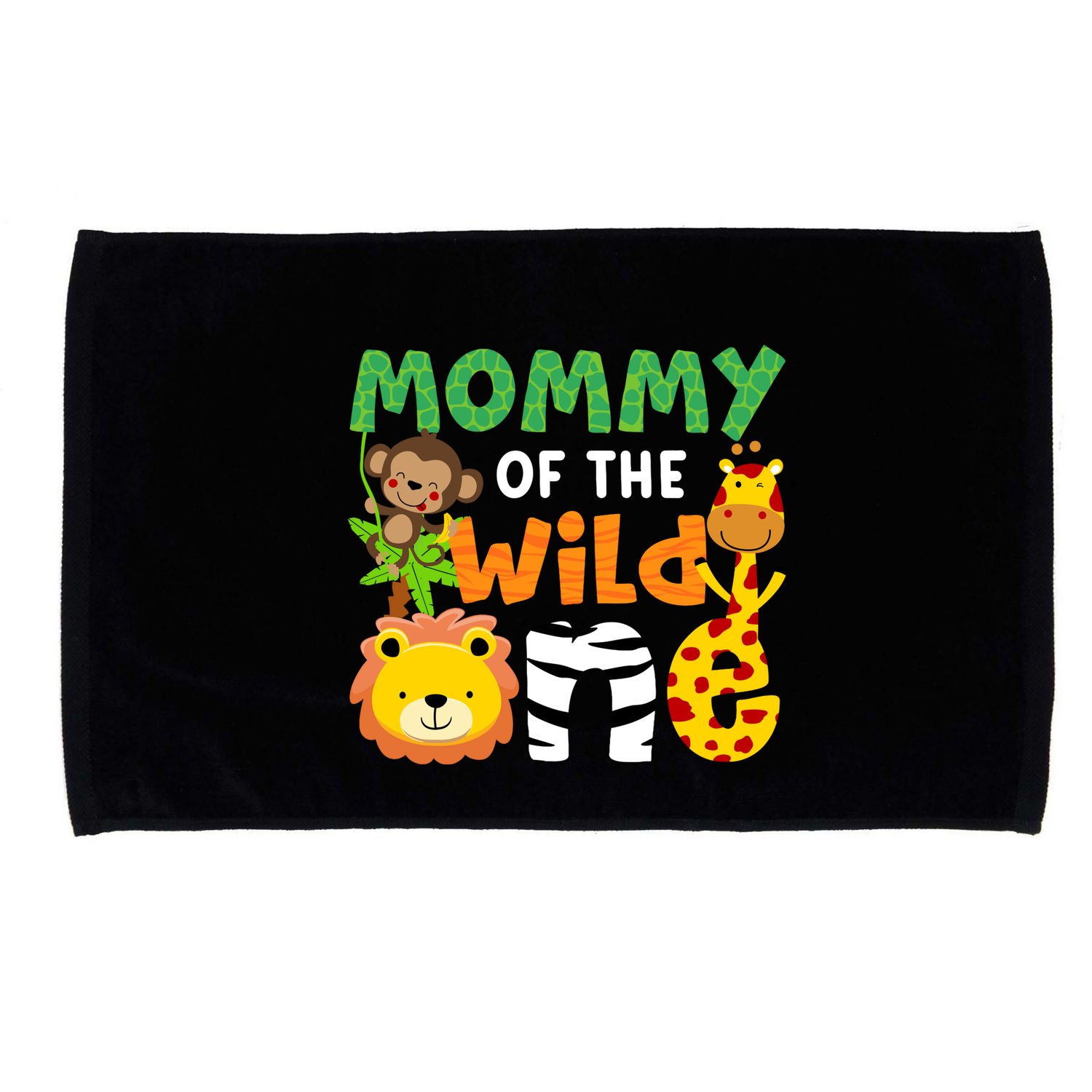Mommy Of The Wild One Zoo Theme Bday Safari Jungle Animals Microfiber Hand Towel