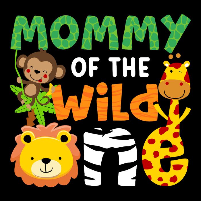 Mommy Of The Wild One Zoo Theme Bday Safari Jungle Animals Cropped Pullover Crew