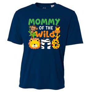 Mommy Of The Wild One Zoo Theme Bday Safari Jungle Animals Cooling Performance Crew T-Shirt