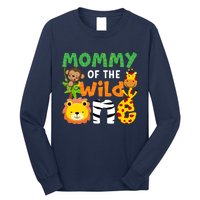 Mommy Of The Wild One Zoo Theme Bday Safari Jungle Animals Long Sleeve Shirt