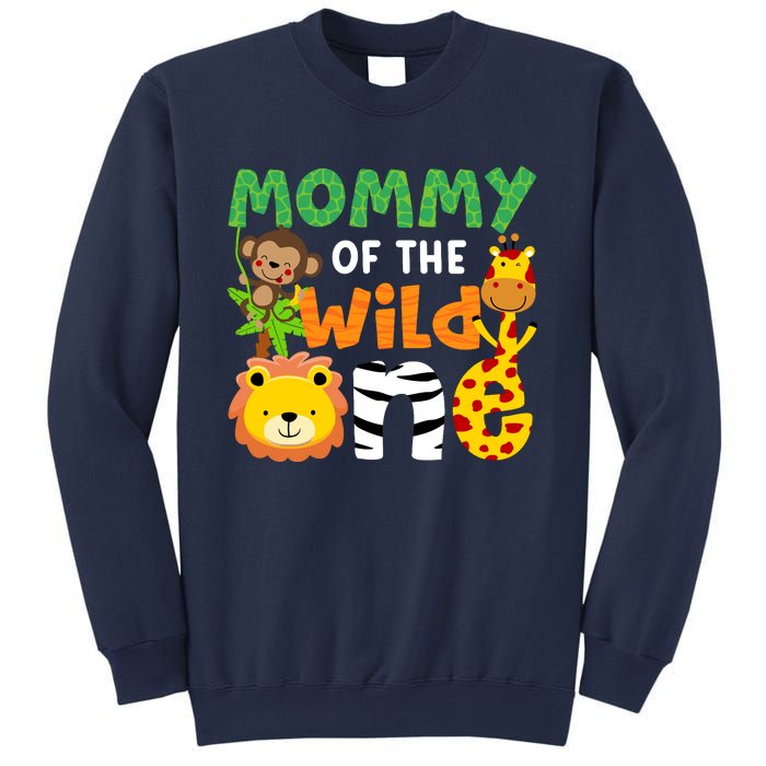 Mommy Of The Wild One Zoo Theme Bday Safari Jungle Animals Sweatshirt