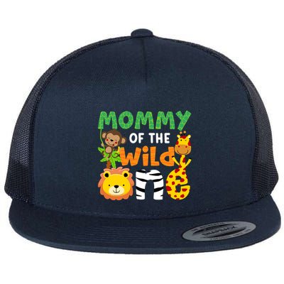 Mommy Of The Wild One Zoo Theme Bday Safari Jungle Animals Flatbill Hat