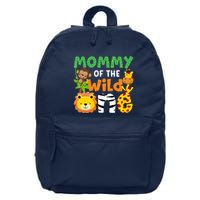 Mommy Of The Wild One Zoo Theme Bday Safari Jungle Animals 16 in Basic Backpack