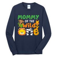 Mommy Of The Wild One Zoo Theme Bday Safari Jungle Animals Tall Long Sleeve T-Shirt