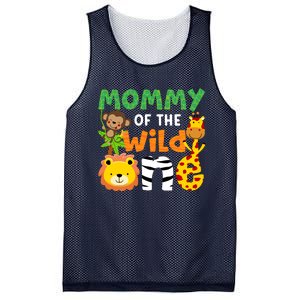 Mommy Of The Wild One Zoo Theme Bday Safari Jungle Animals Mesh Reversible Basketball Jersey Tank