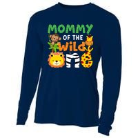 Mommy Of The Wild One Zoo Theme Bday Safari Jungle Animals Cooling Performance Long Sleeve Crew