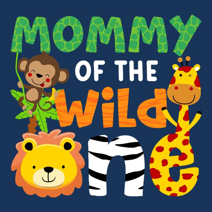 Mommy Of The Wild One Zoo Theme Bday Safari Jungle Animals Cooling Performance Long Sleeve Crew