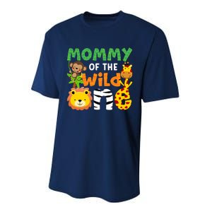 Mommy Of The Wild One Zoo Theme Bday Safari Jungle Animals Performance Sprint T-Shirt