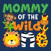 Mommy Of The Wild One Zoo Theme Bday Safari Jungle Animals Premium T-Shirt