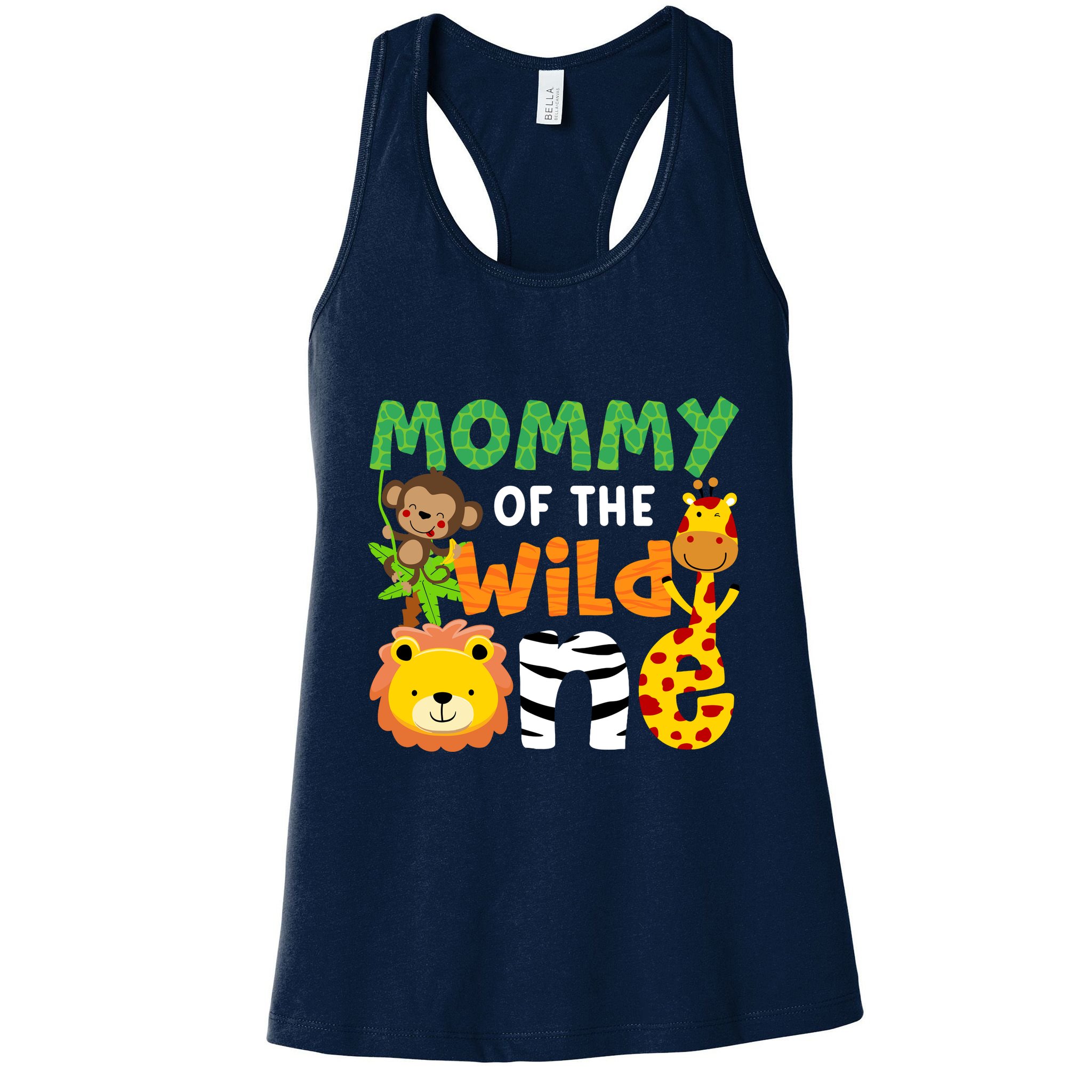 Mommy Of The Wild One Zoo Theme Bday Safari Jungle Animals Womens Tank Top