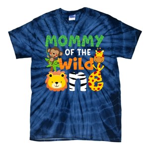 Mommy Of The Wild One Zoo Theme Bday Safari Jungle Animals Tie-Dye T-Shirt