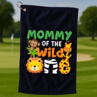 Mommy Of The Wild One Zoo Theme Bday Safari Jungle Animals Golf Towel
