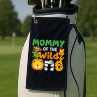 Mommy Of The Wild One Zoo Theme Bday Safari Jungle Animals Golf Towel