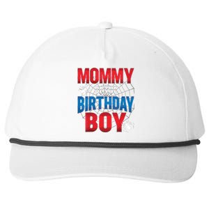 Mommy Of The Birthday Boy Costume Spider Web Birthday Party Snapback Five-Panel Rope Hat