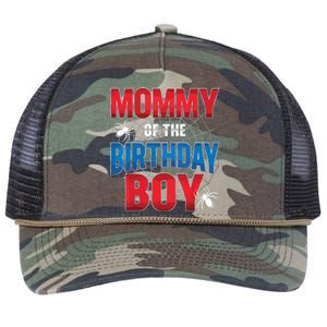 Mommy Of The Birthday Boy Costume Spider Web Birthday Party Retro Rope Trucker Hat Cap