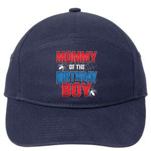 Mommy Of The Birthday Boy Costume Spider Web Birthday Party 7-Panel Snapback Hat