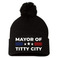 Mayor of Titty City Pom Pom 12in Knit Beanie