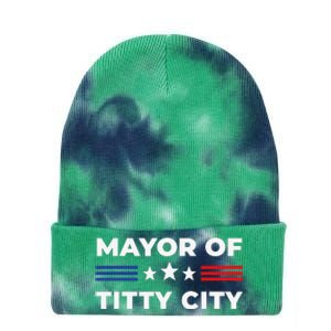 Mayor of Titty City Tie Dye 12in Knit Beanie