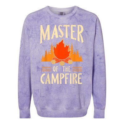 Master Of The Campfire Campsite Lover Camp Camping Camper Colorblast Crewneck Sweatshirt