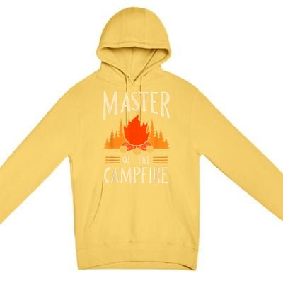 Master Of The Campfire Campsite Lover Camp Camping Camper Premium Pullover Hoodie