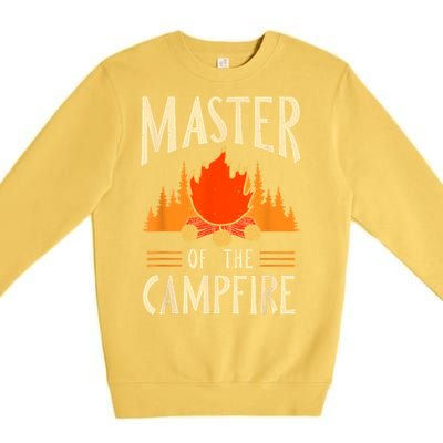 Master Of The Campfire Campsite Lover Camp Camping Camper Premium Crewneck Sweatshirt