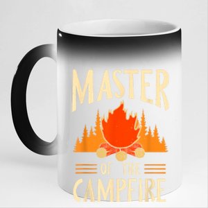 Master Of The Campfire Campsite Lover Camp Camping Camper 11oz Black Color Changing Mug