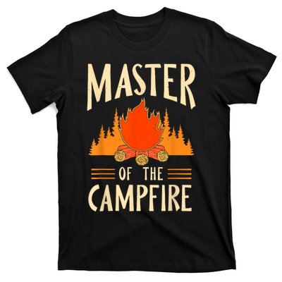 Master Of The Campfire Campsite Lover Camp Camping Camper T-Shirt