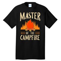 Master Of The Campfire Campsite Lover Camp Camping Camper Tall T-Shirt