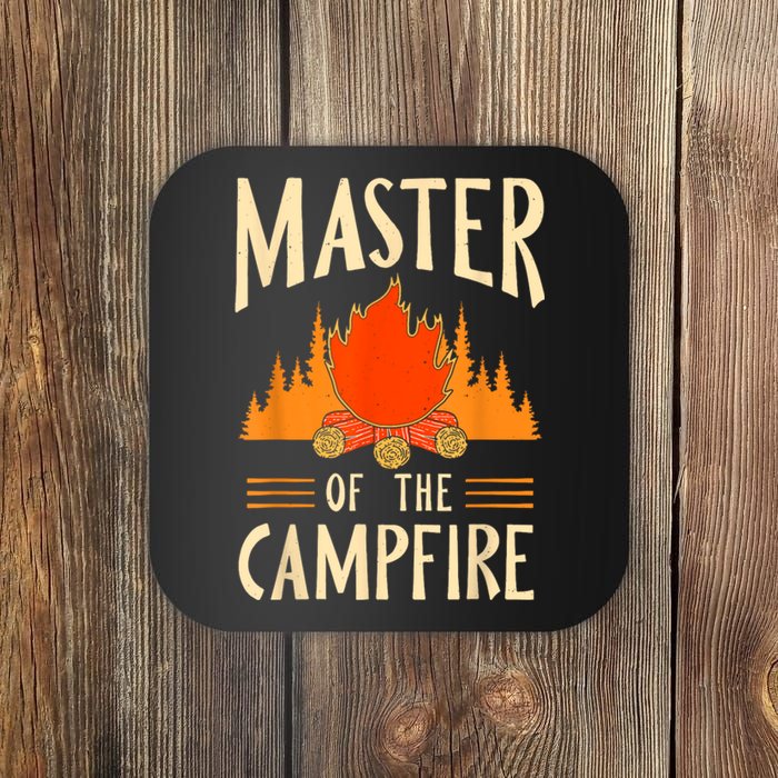 Master Of The Campfire Campsite Lover Camp Camping Camper Coaster