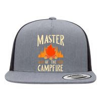 Master Of The Campfire Campsite Lover Camp Camping Camper Flat Bill Trucker Hat