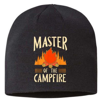 Master Of The Campfire Campsite Lover Camp Camping Camper Sustainable Beanie