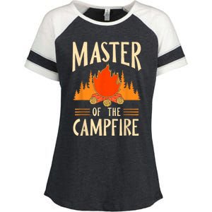 Master Of The Campfire Campsite Lover Camp Camping Camper Enza Ladies Jersey Colorblock Tee