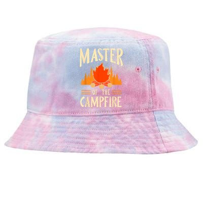 Master Of The Campfire Campsite Lover Camp Camping Camper Tie-Dyed Bucket Hat