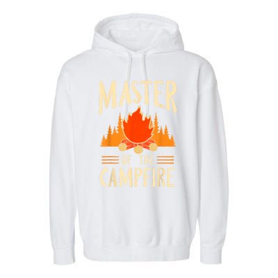 Master Of The Campfire Campsite Lover Camp Camping Camper Garment-Dyed Fleece Hoodie