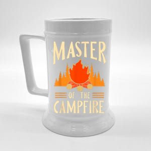 Master Of The Campfire Campsite Lover Camp Camping Camper Beer Stein