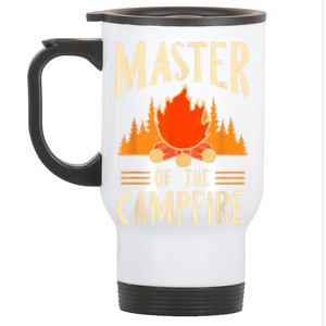 Master Of The Campfire Campsite Lover Camp Camping Camper Stainless Steel Travel Mug