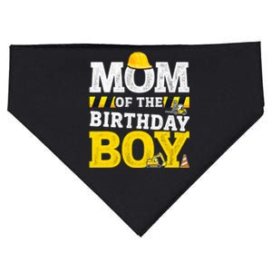 Mom Of The Birthday Boy Matching Family Construction Party USA-Made Doggie Bandana